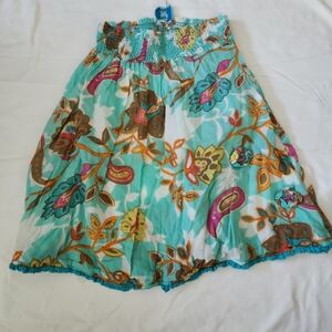 Karma girls size 6 blue paisley skirt #BT01